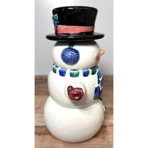 Hallmark SNOWMAN Salt Pepper Cream Sugar Christmas Winter Decoration - Picture 2 of 10